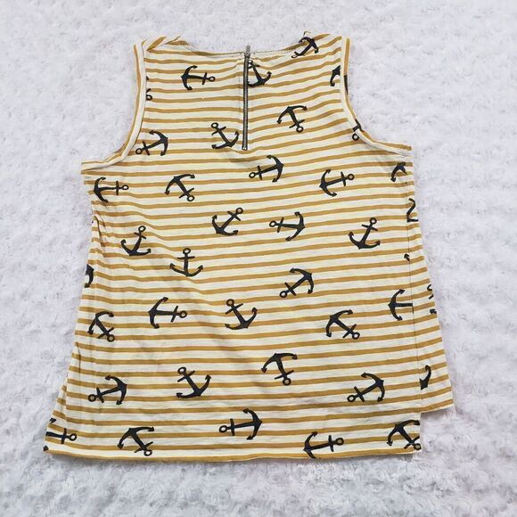 Nautical yellow striped tank blue anchors and zip back see measurements for size - Picture 4 of 6